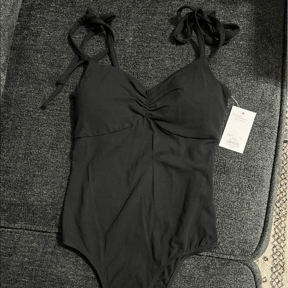 Black, padded bodysuit size small